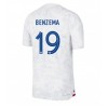 Frankrike Karim Benzema #19 Bortatröja VM 2022 Korta ärmar